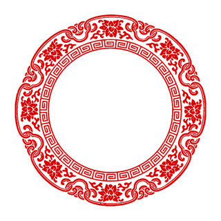 边框底纹红色新年中式边框中国风边框素材